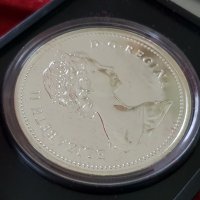 1 сребърен долар 1976 година Канада Елизабет II сребро, снимка 6 - Нумизматика и бонистика - 35285205