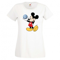 Дамска тениска Mickey Mouse VW .Подарък,Изненада,, снимка 6 - Тениски - 36529660