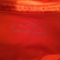  Червена блуза със сатенена яка Esprit р-р М , снимка 12 - Тениски - 31456586