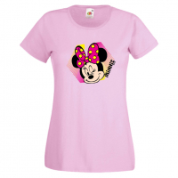 Дамска тениска Minnie Mouse 1 Подарък,Изненада,Рожден ден,, снимка 4 - Тениски - 36530694