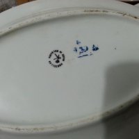 Стар български порцелан чинии елипси, снимка 3 - Антикварни и старинни предмети - 35296956