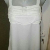 Бяла рокля с красива платка👗🍀S,M👗🍀арт.074, снимка 2 - Рокли - 29837310