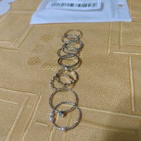 Чисто нови- 8 броя златисти пръстени +8 сребристи пръстени -общо всичко за  8 лв., снимка 4 - Пръстени - 40442340