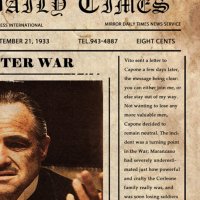 Кръстникът Дон Вито Корлеоне вестник постер плакат вестник, снимка 2 - Картини - 35445761