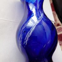 Синя ваза , снимка 5 - Вази - 31577338