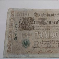 Райх банкнота - Германия - 1000 марки / 1910 година- 17937, снимка 3 - Нумизматика и бонистика - 31034877
