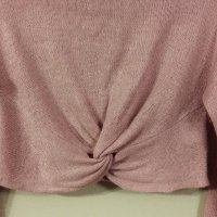 Къса блуза/фин пуловер, S размер , снимка 2 - Блузи с дълъг ръкав и пуловери - 42867579