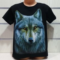 Нова детска тениска с дигитален печат Вълк, Серия Вълци, снимка 1 - Детски тениски и потници - 29902591