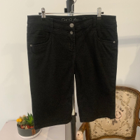 Черни дънки до коляното в размер М, снимка 15 - Къси панталони и бермуди - 44779474