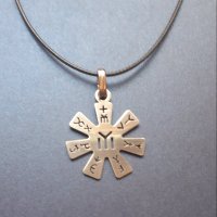 Лазерно гравиран медальон с кожена каишка , снимка 2 - Колиета, медальони, синджири - 39237110