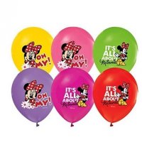 Мини Маус Minnie Mouse цветни латекс балон балони парти рожден ден, снимка 1 - Други - 37970452