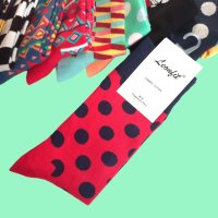 Цветни памучни дамски/юношески чорапи на точки, снимка 3 - Дамски чорапи - 42802526