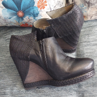 Естествена кожа / дамски обувки на платформа "Ixos" / номер 37 / 38, снимка 3 - Дамски елегантни обувки - 44924148