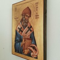 Икона на Свети Спиридон icona Sveti Spiridon, снимка 3 - Картини - 14851256