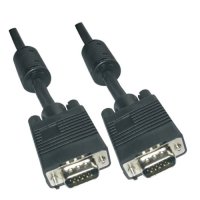 Кабел VGA към VGA 40м + 2 ферит VCom SS001260 Черен, Cable VGA HD15 M/M +2Ferrite, снимка 1 - Кабели и адаптери - 34165156