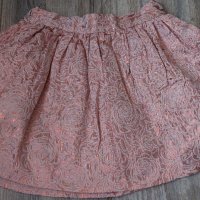 Ефектна пола с цветя в розов цвят, снимка 4 - Детски рокли и поли - 40331918