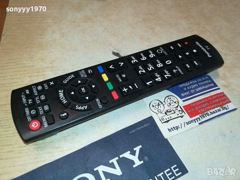 PANASONIC TV REMOTE-SWISS 2109231625, снимка 1