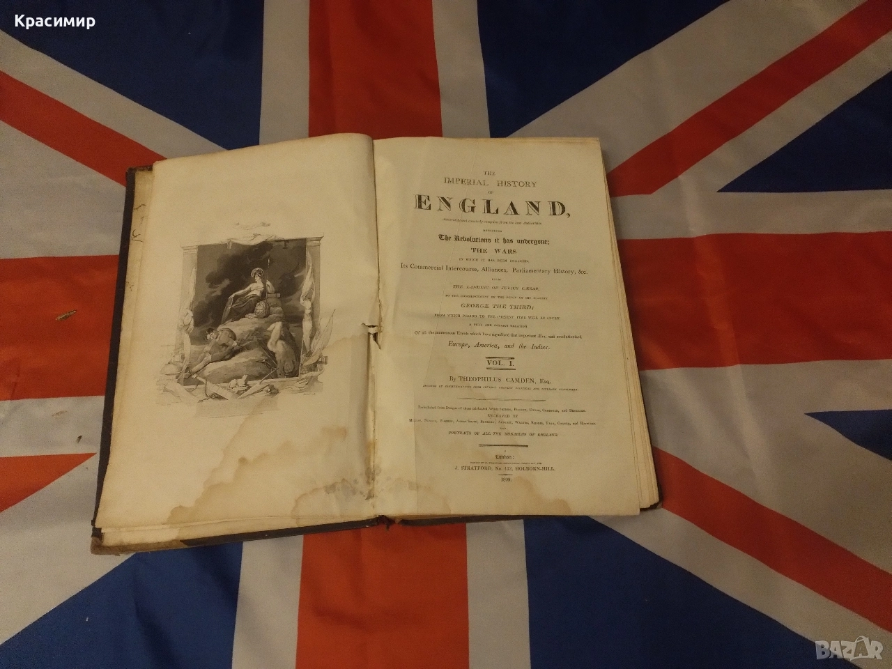 IMPERIAL HISTORY OF ENGLAND 1809 г., снимка 1