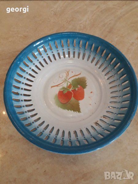 Ретро метална емайлирана фруктиера , снимка 1