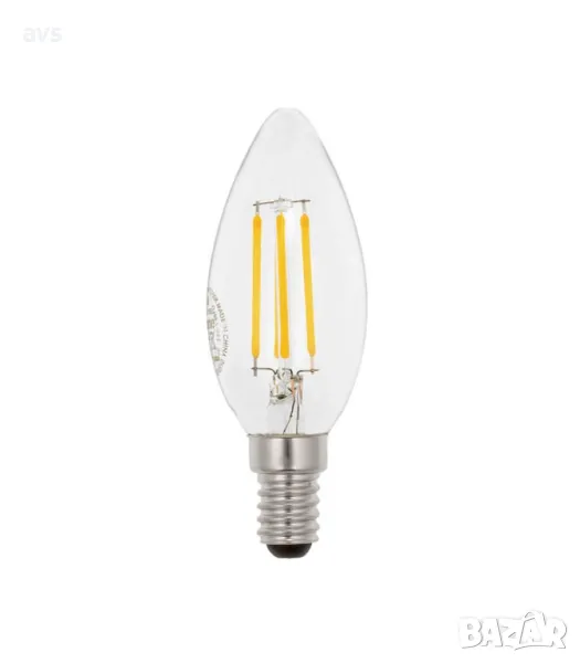 LED крушка 6W C35 4000K филамент VITO E14, снимка 1