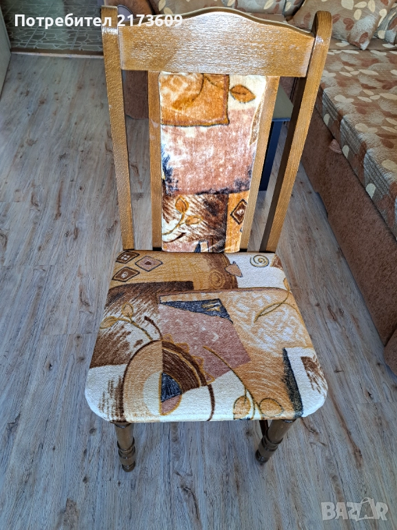 Масивен дървен стол, трапезен - 6 бр., снимка 1