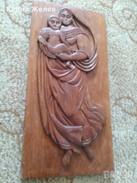 Дървена картина стара 73221, снимка 1