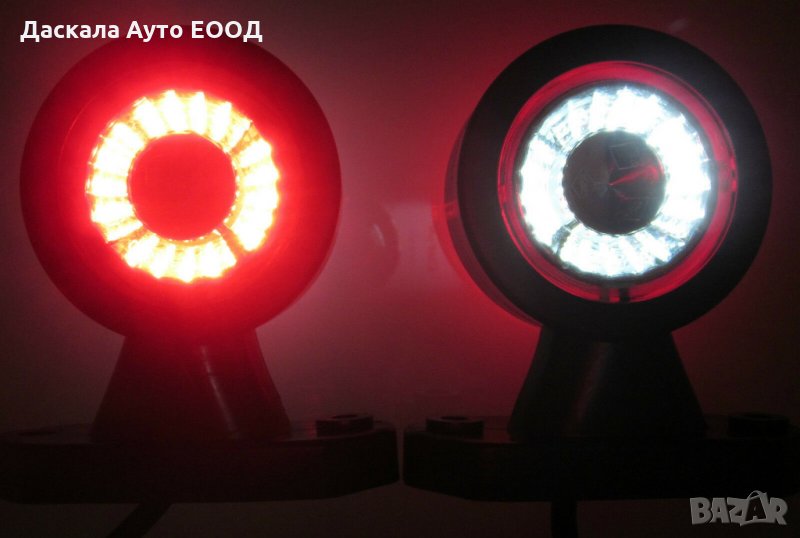 1 бр. ЛЕД LED рогчета къси червено-бяло 12-24V , Полша , снимка 1