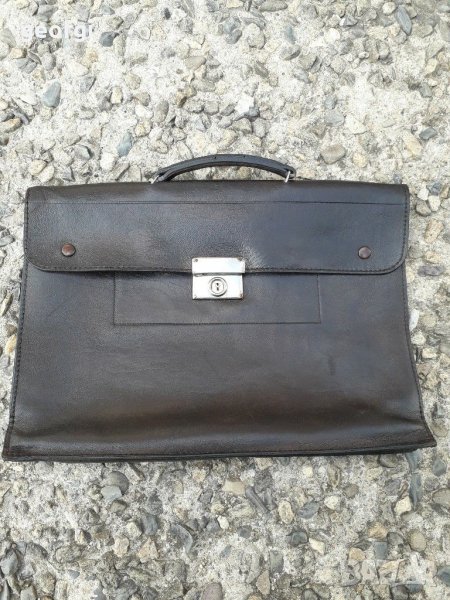 Ретро кожена чанта от естествена кожа , снимка 1