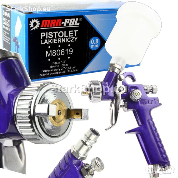  Мини бояджийски пистолет 0.8 мм Mar-Pol, снимка 1