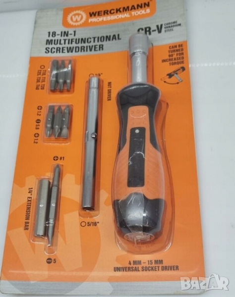 МНОГОФУНКЦИОНАЛНА ОТВЕРТКА WERCKMANN 18в1, снимка 1