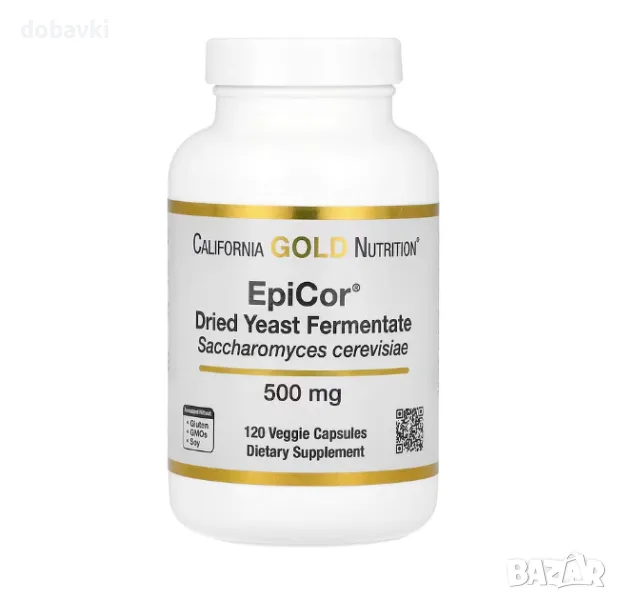 California Gold Nutrition, Epicor®, Dried Yeast Fermentate, 500 mg, 120 Veggie Capsules, снимка 1