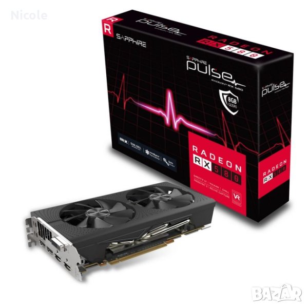 Видео карта SAPPHIRE Radeon RX 580 8GB PULSE - 11265-05-20G, снимка 1