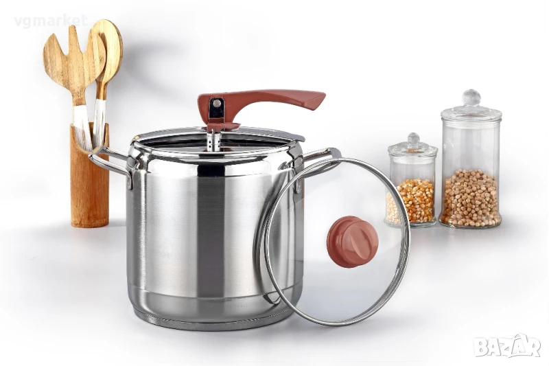 Тенджера под налягане Bonera Vita 4л, снимка 1