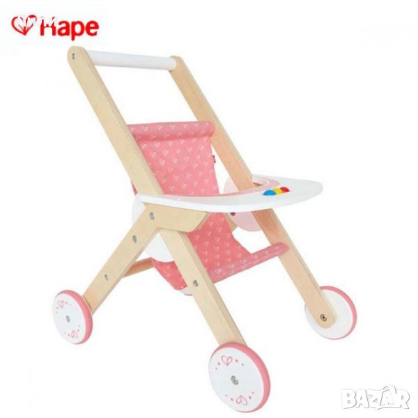 Дървена количка за кукли Hape, снимка 1