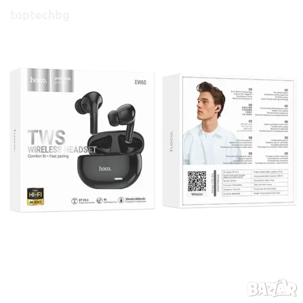 Безжични слушалки HOCO TWS EW60, снимка 1