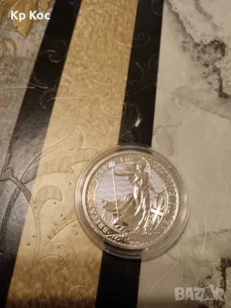 Сребърна монета Британия 1 оz 999 , снимка 1