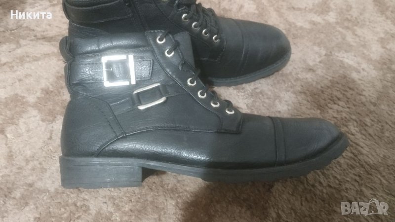 Нови кожени боти 45 номер-топла вата, снимка 1