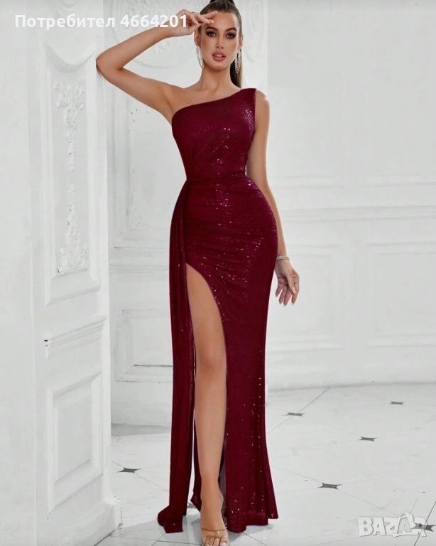 Дълга рокля с пайети, снимка 1