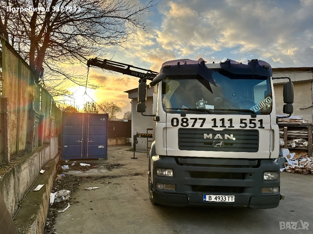 ТРАНСПОРТНИ УСЛУГИ С КРАН 25м КАМИОН С КРАН , снимка 1