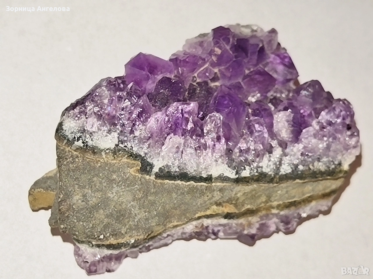 Естествен аметист – необработена друза, 75 г / 6,5 см, бразилски. , снимка 1