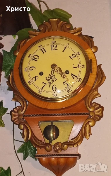 Рядък френски стенен бароков часовник луи 15 ., снимка 1