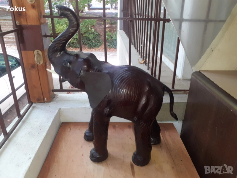 Голям кожен слон играчка слонче, снимка 1