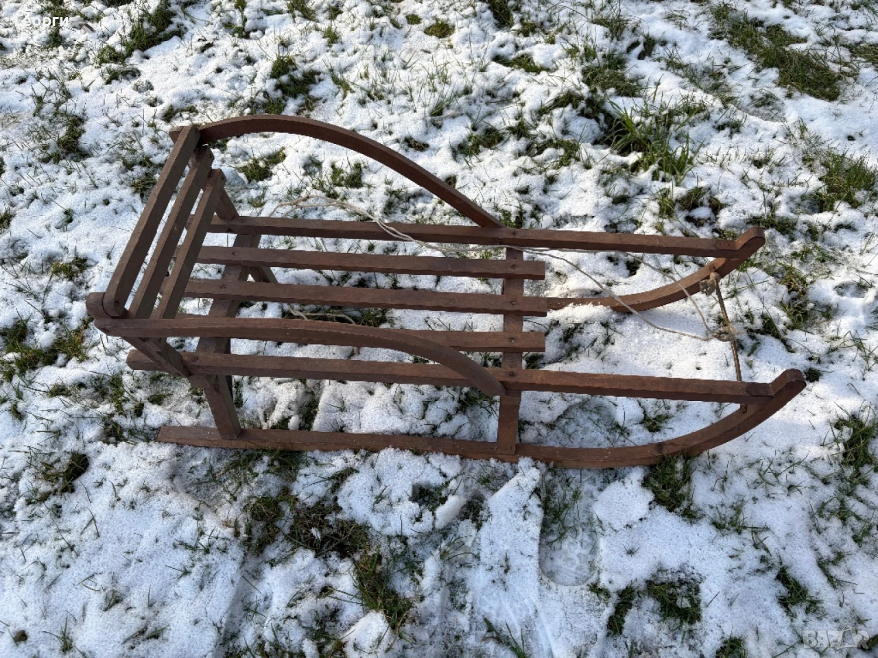 Българска  дървена шейна, снимка 1