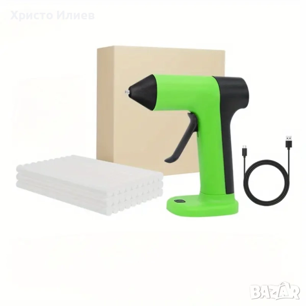 Безжичен Поялник за силикон Пистолет за топъл силикон с 20 пръчки комплект USB, снимка 1
