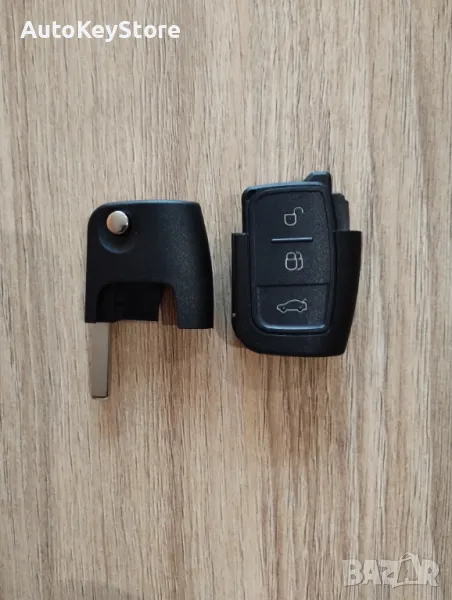 Кутийка за ключ на Ford-focus, c-max, galaxy, kuga, s-max, mondeo сгъваем с 3 бутона, снимка 1