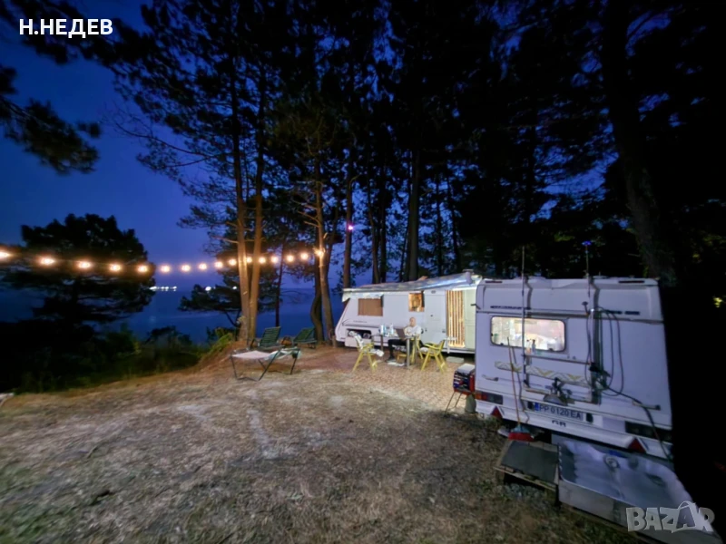 Оборудвана и позиционирана каравана на страхотен плаж х 2, снимка 1