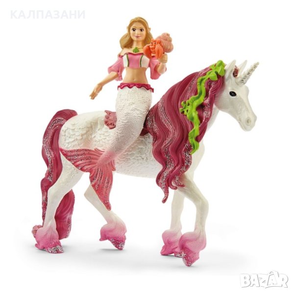 Фигурките Schleich РУСАЛКА ФЕЙА С МОРСКИ ЕДНОРОГ 70593, снимка 1