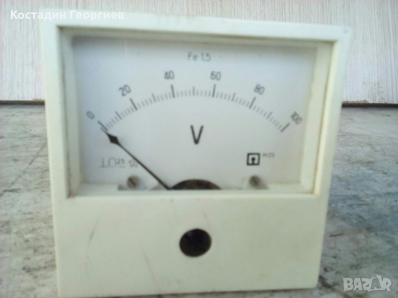 Волтметър за постоянен ток - от 0 до 100 V, снимка 1