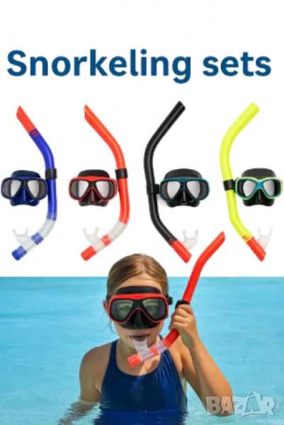 Комплект за гмуркане с маска и шнорхел – различни цветове, снимка 1