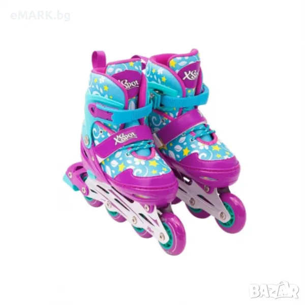 Ролери за деца на възраст над 6 години регулиращи се от 34 до 37 номер, с EVA подплата и стоманени л, снимка 1